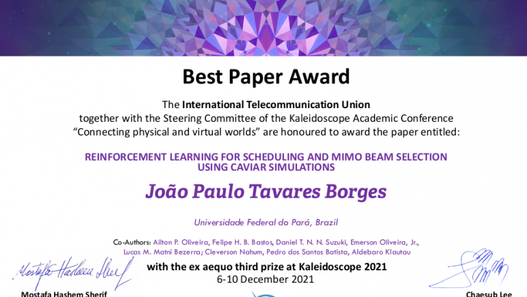 LASSE recebe prêmio no ITU Kaleidoscope 2021